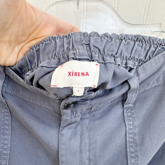Xirena Morleigh Twill Pants Blue Storm Wide Leg Utility Trousers Size L NWT - Picture 6 of 9